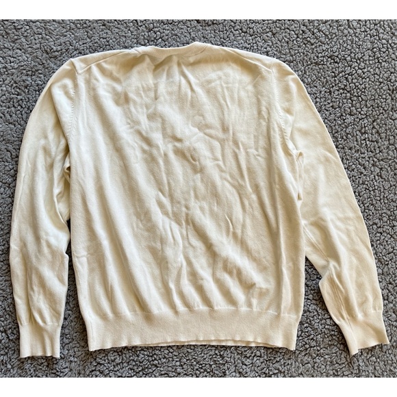 Isaac Mizrahi Large Crewneck Cream Silk Blend Sweater. - Picture 4 of 6